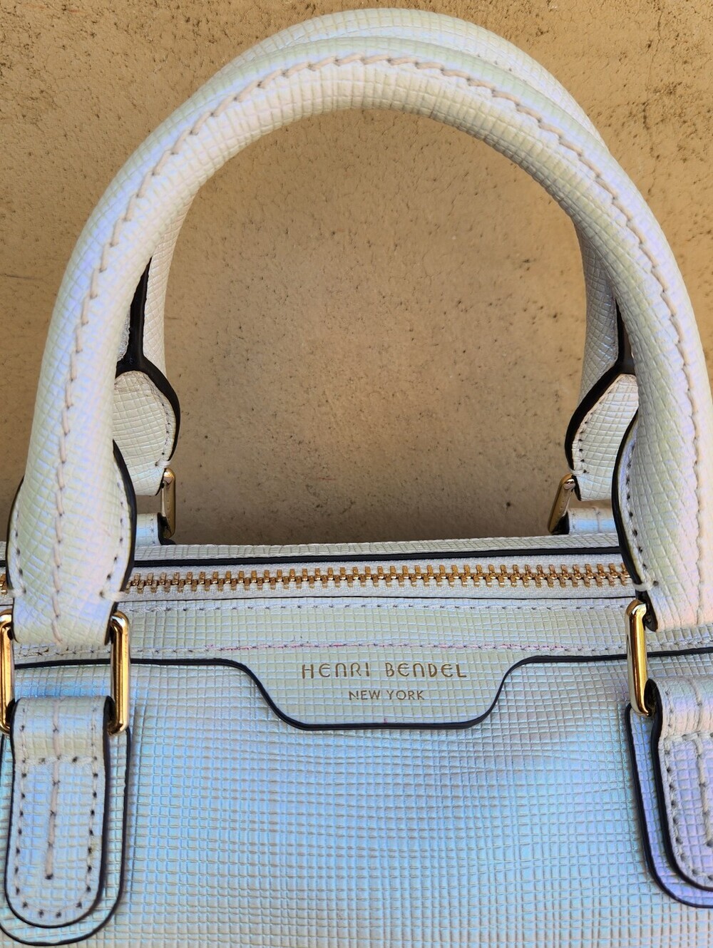 Henri Bendel Iridescent Teal Floral Satchel - NWOT - RARE - Picture 9 of 14
